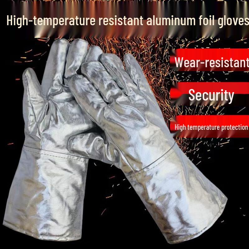 High-Temperature Aluminum Foil Protection Gloves