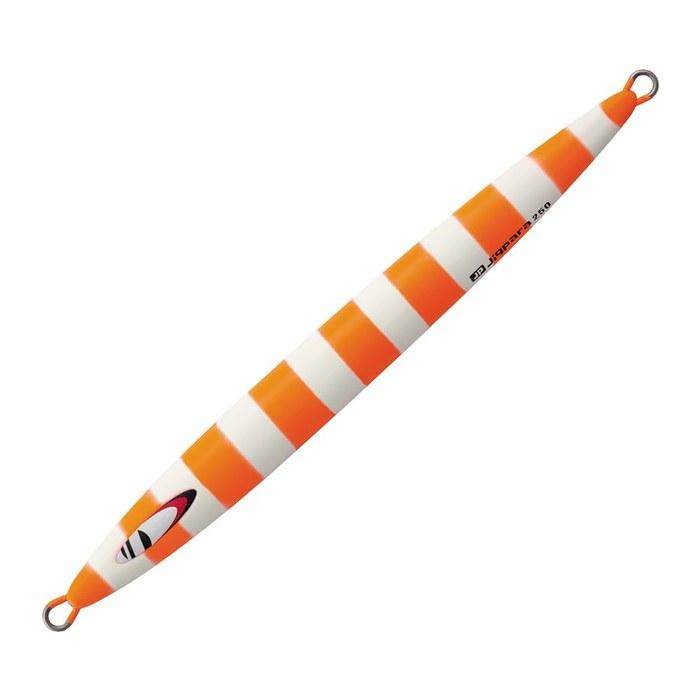 Major Craft Jig Para Vertical Long Slow 250g #66 Matte Zebra Chartreuse Orange