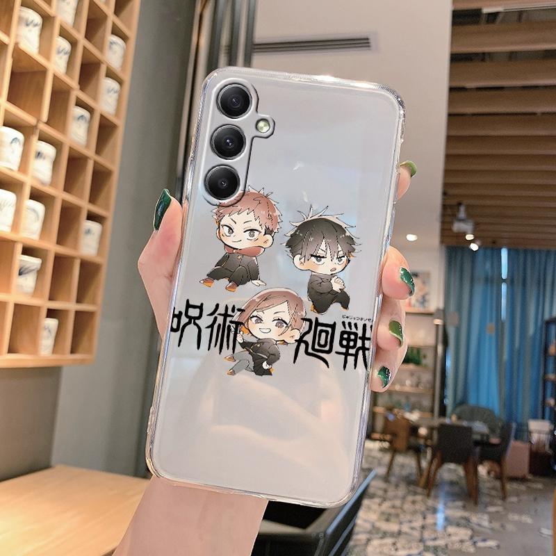 Anime Cartoon Wzór Miękki Przezroczysty Silikonowy Etui Do Samsung A55 M35 S24 Xiaomi Redmi Note 13 Poco C65 iPhone Aparat Wstrząsoodporny Ochronny Pokrowiec