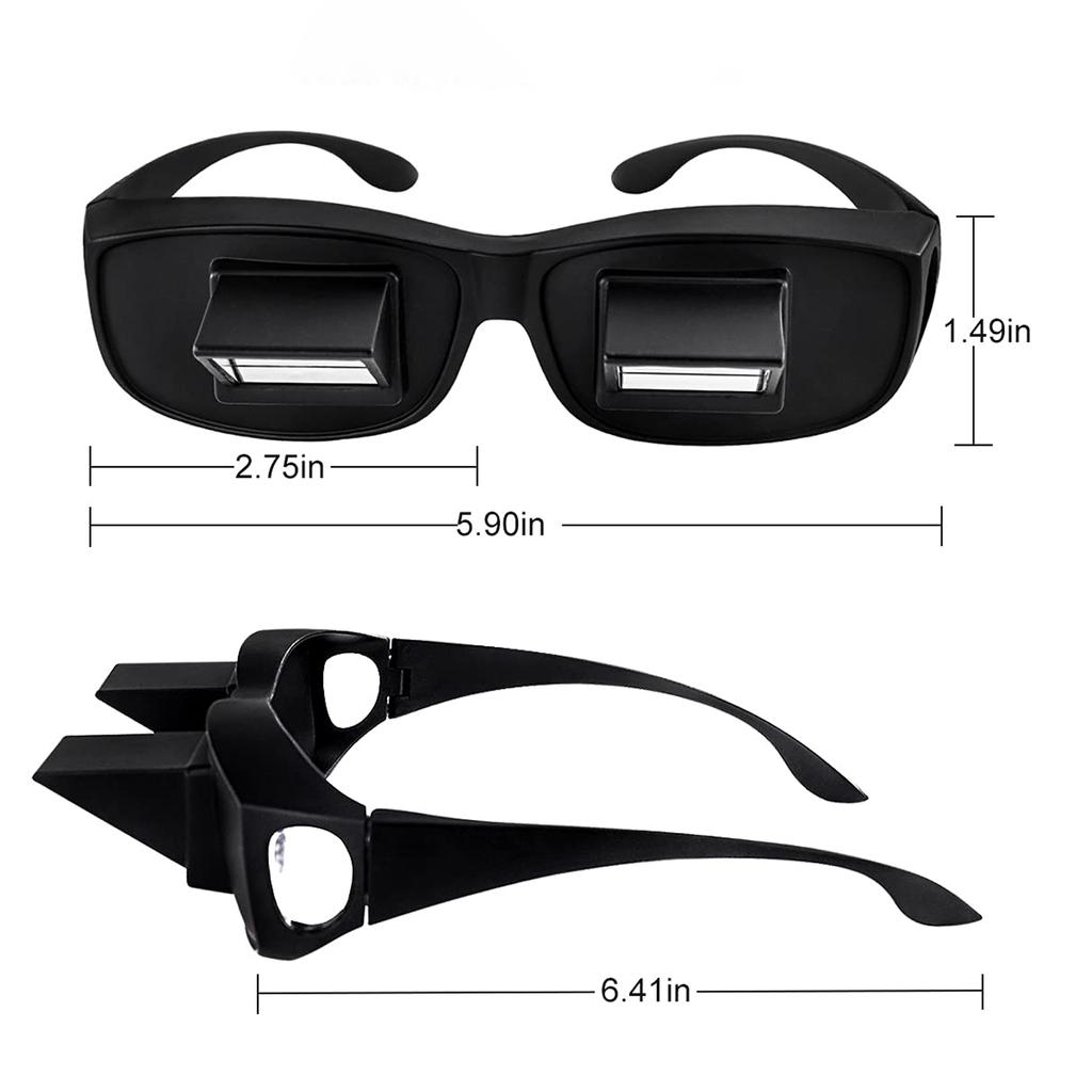 Lazy Eyeglasses Bed Prism Horizontal High Definition Eyewear Periscope Lie Down Eyeglasses for Reading and Watch TV in Bed