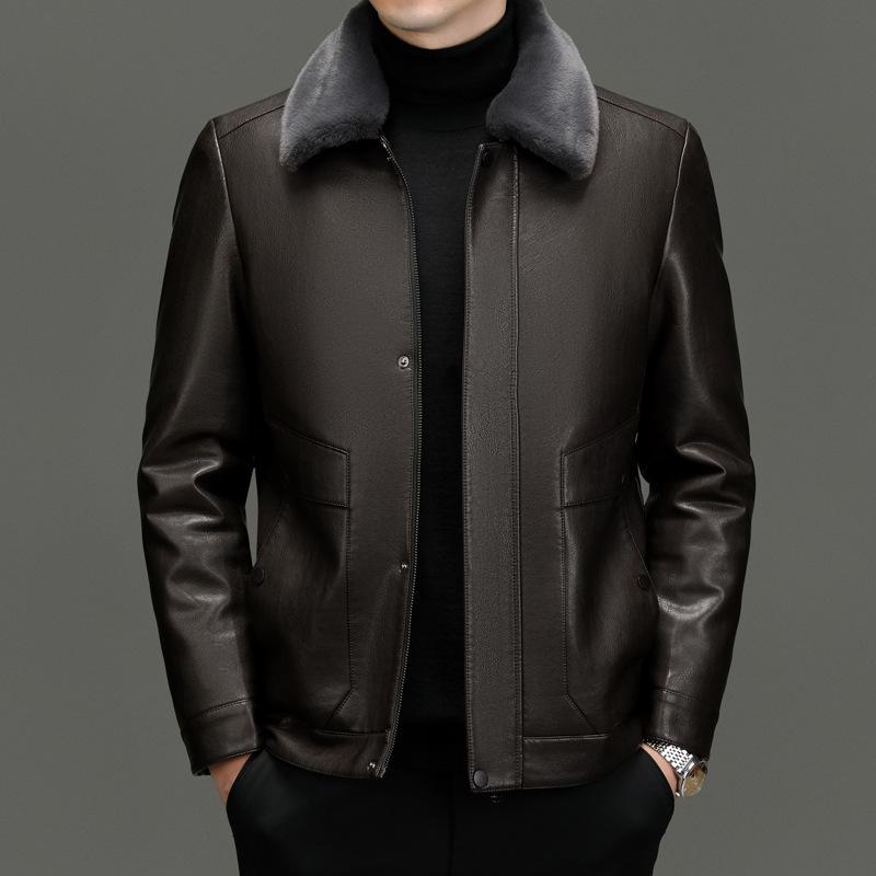 

2025 Весна и Осень Новая Повседневная Верхняя Одежда Тренд Моды Универсальная Куртка с Лацканами с Длинным Рукавом для Мужчин Утепленная Одежда 200/5XL