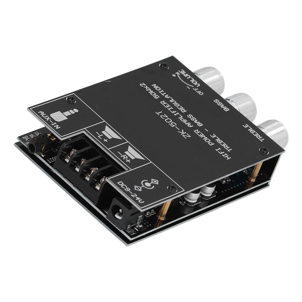 Power Amplifier Board Module Bluetooth Stereo Dual Channel AMP with Treble Bass Control ZK‑502T