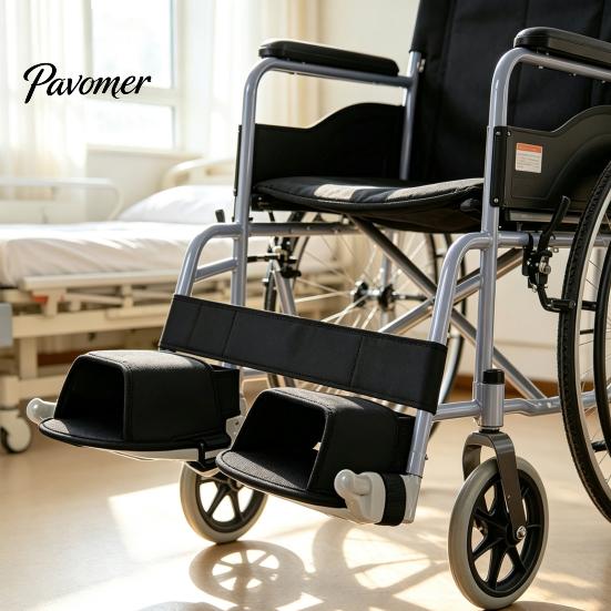 Anti- Sturz Mobilitätshilfe Rollstuhl Fußstütze Schuhhalter, Verstellbare Gurte für Beinbehinderte Patienten Schutz Halterungen, Pedale Stützen Ältere