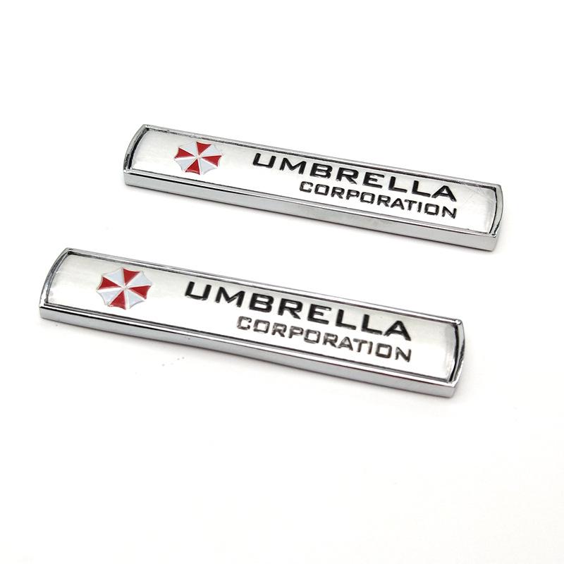 1 Pc Car Styling 3D Aluminum Alloy Umbrella Corporation Car Stickers Decals Emblem Decorations Badge Auto Accessories