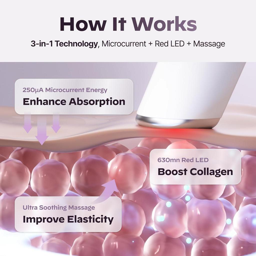 LG Pra.L Super-Foam Galvanic Booster Beauty Device – Mystic White