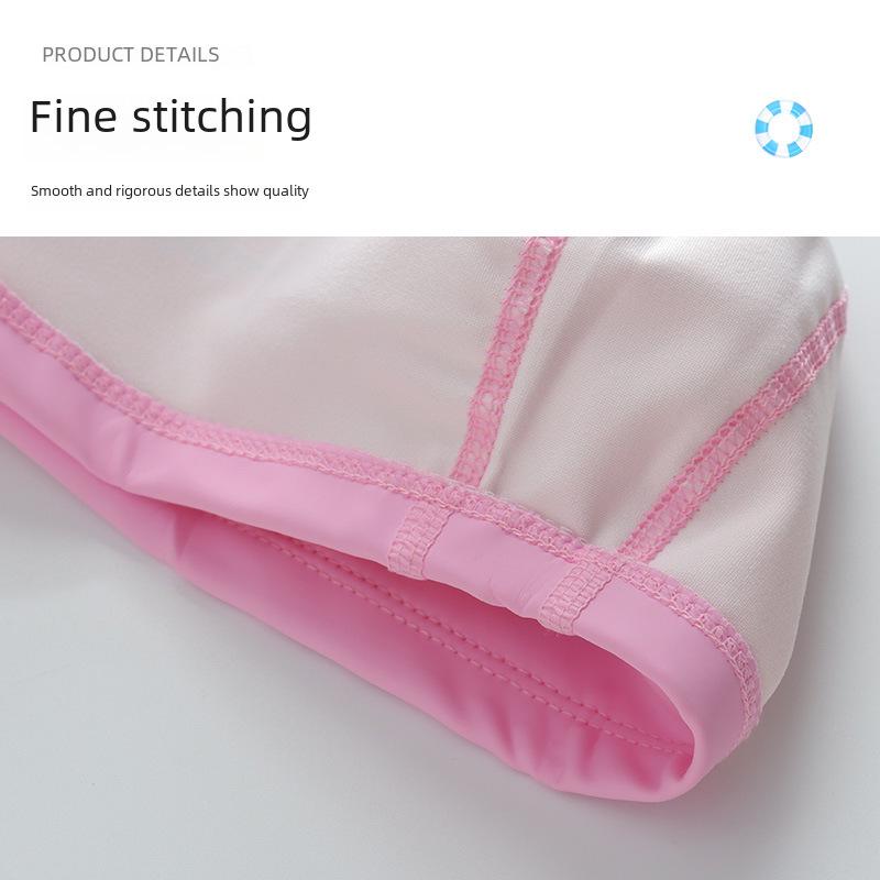 Kids' Cartoon Swim Cap with Waterproof Ear Protection & High Elasticity - Comfortable PU Cap for Boys & Girls, Customizable Logo Available.