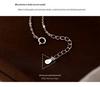 Banyan Tree S925 Silver Alphabet Pendant Necklace - Minimalist Clavicle Chain for Women, Fashionable and Versatile.