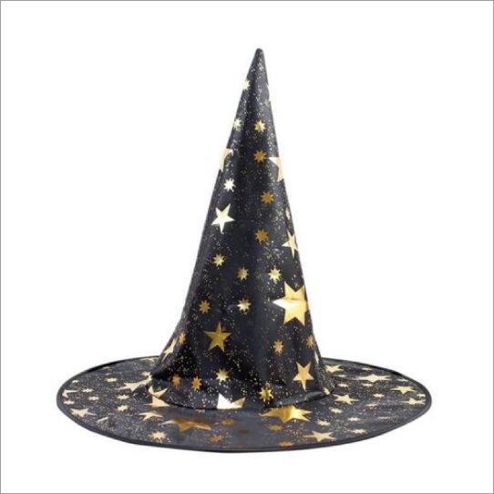 Halloween Wizard Hat Party Children Adult Black Pointed Cloth Magician Hat Witch Hat Masquerade Ball Party Hats Dressing