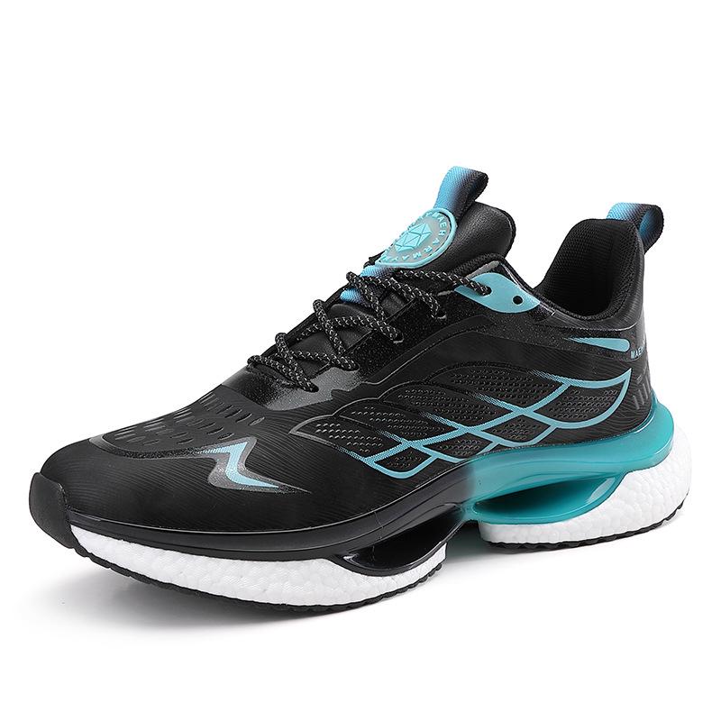 Men's Cross-Border Lightweight Dad Sneakers with Breathable Mesh & Popcorn Soles for Casual Running