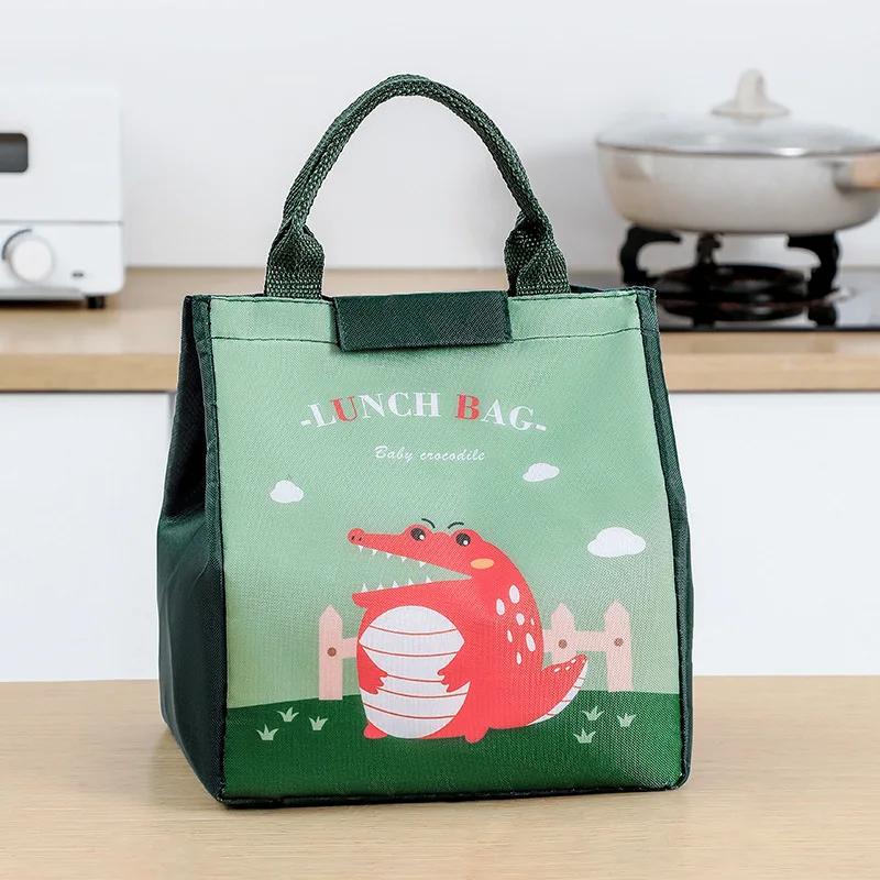 Cartoon Portable Insulated Lunch Box Bag Bento Bag Insulated Refrigerated and Insulated Bag Aluminum Foil Thickened Lunch Bag