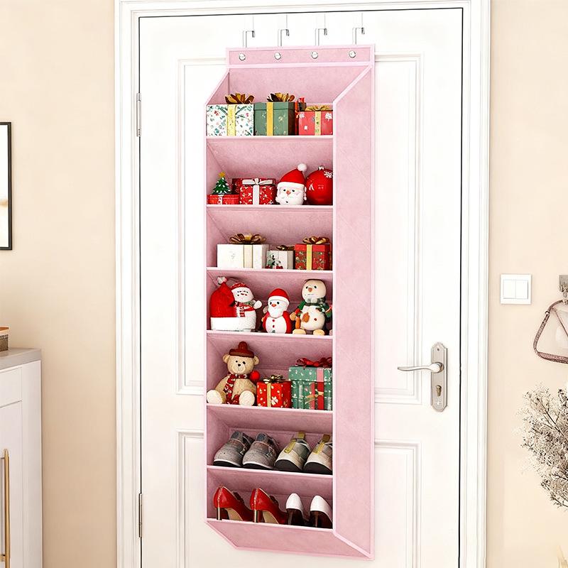 Over-the-Door Foldable Shoe Rack: Multi-Layer Hanging Storage Bag for Wall or Apartment Use