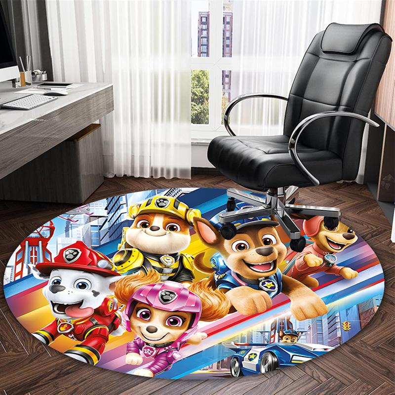 1pc Paw25 Carpet, Round Rug, Comfortable, Suitable for Entryways, Living Rooms, Office, And Bedrooms, Christmas Decoration