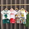 Children's Cotton T-shirt Set - Summer Boys' Casual Short-sleeved Shorts 2-piece Set