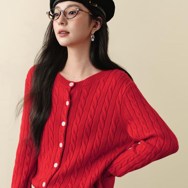 SEIFINI Women's Old Money Style Cable Knit Cardigan