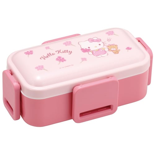 Skater Bento Box Hello Kitty blomsterkrans Sanrio 600 ml antibakteriell fluffy dome lokk 2 lag for kvinner laget i Japan PFLW4AG-A