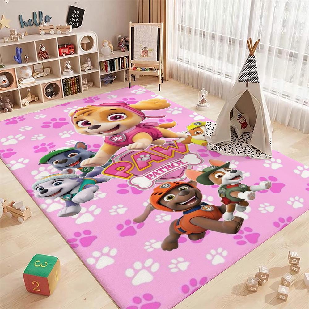Paw Patrol Rescue Team Theme Rug Nonslip Durable Carpet For Gaming Room Play Area Home Party Decor Halloween Gift
