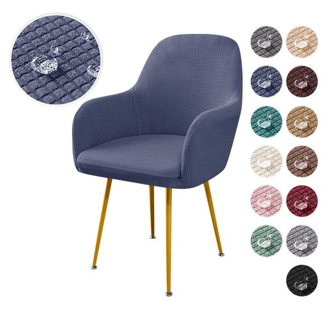 Funda Elástica de Felpa Polar para Silla, Funda Lavable y Lavable para Sillón Alto de Casa, Hotel, Comedor