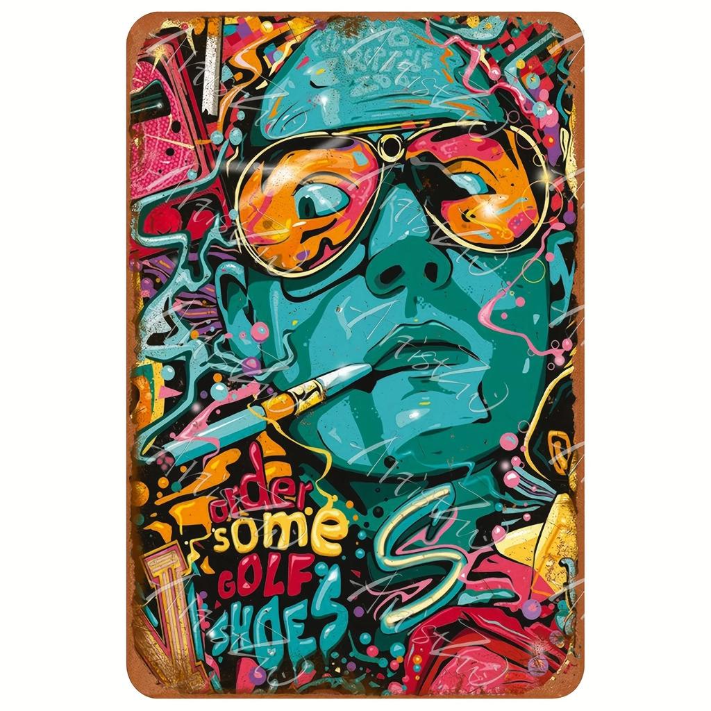 Retro Halloween Metal Sign Horror Movie Theme Shabby Iron Painting Tin Signs Wall Art Man Cave Film Theater Club Home Decoration