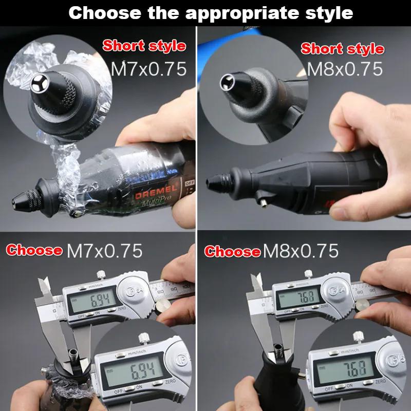 Neues 0,3-3,2 mm Mehrfach-Bohrfutter schlüssellos für Dremel Rotationswerkzeuge Schlüssellose Bohrfutter-Adapter-Konverter Universelles Mini-Bohrfutter
