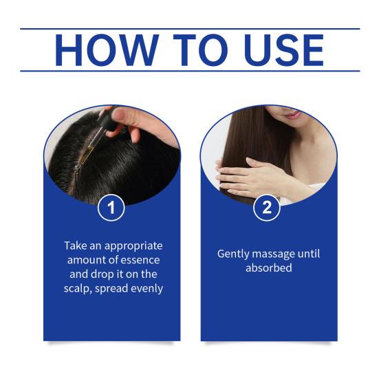 30ML Copper Peptide Hair Growth Serum Men Women Hydrating Smoothing Reduce Hair Loss Dry Damaged Split Hair Repair Essential Oil