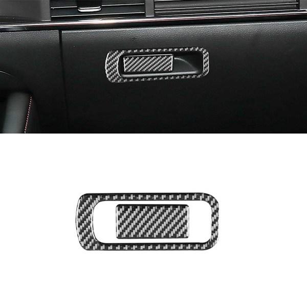 Carbon Fiber Pattern Soft Sticker for Passenger Side Storage Box Handle