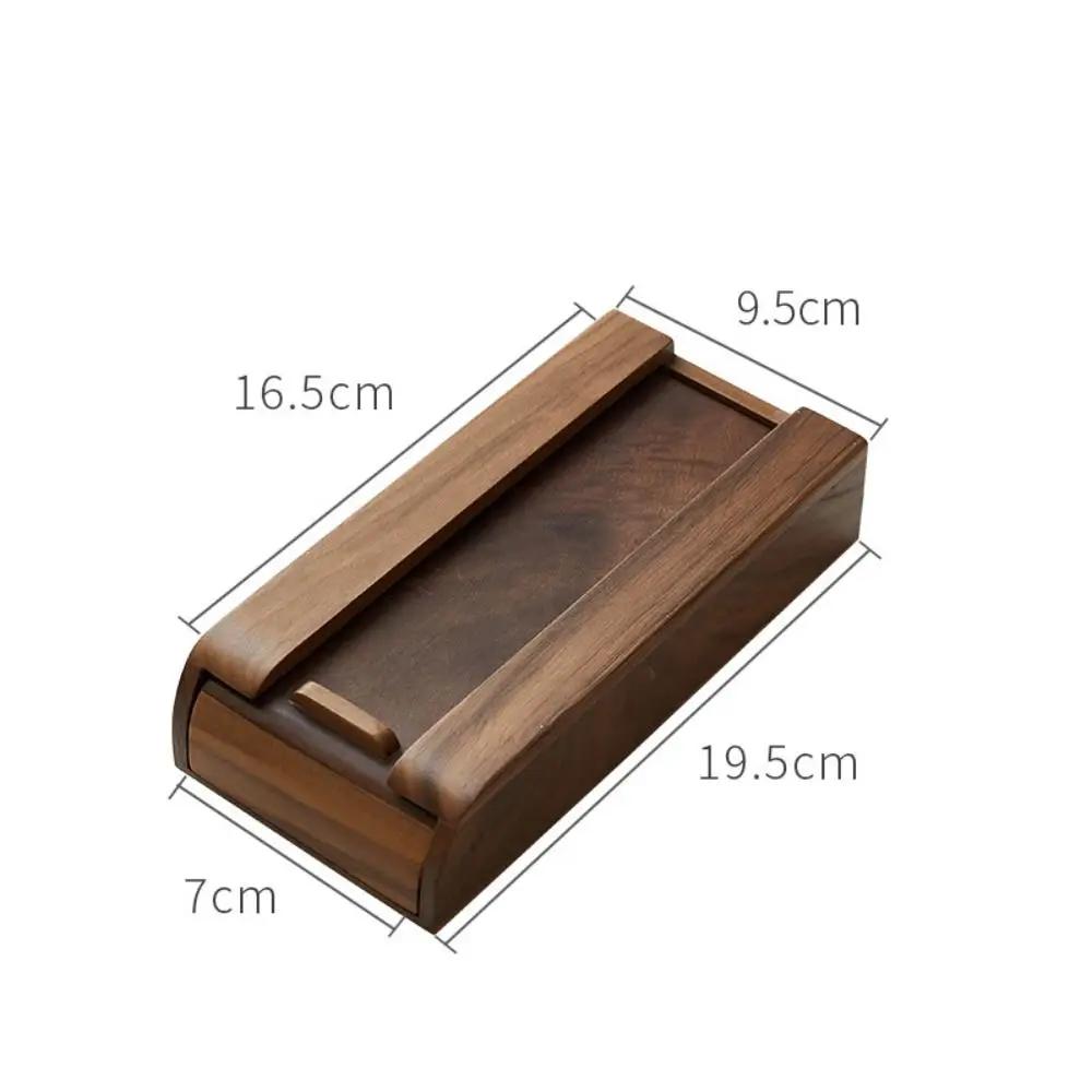 Pull Type Under Desk Natural Adhesive Bamboo/Walnut Home Storage Hidden Drawer Stationery Container Wooden Storage Drawer