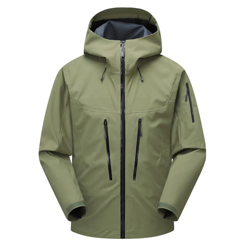 Giacca da Alpinismo Hardshell da Uomo Impermeabile Antivento con Cappuccio - Traspirante, Confortevole, Capospalla Casual da Esterno per Autunno/Inverno