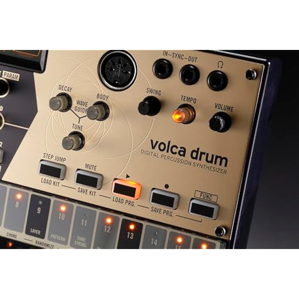KORG (KORG) digital percussion synthesizer volca drum rhythm machine with built-in speakers, head...