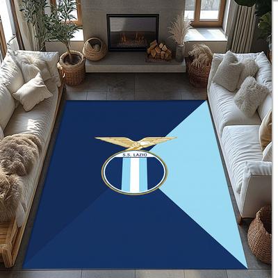 Lazio FC Soccer Football Pattern Soft Area Rug Non Slip Indoor Floor Carpet Sports Decor Mat for Bedroom