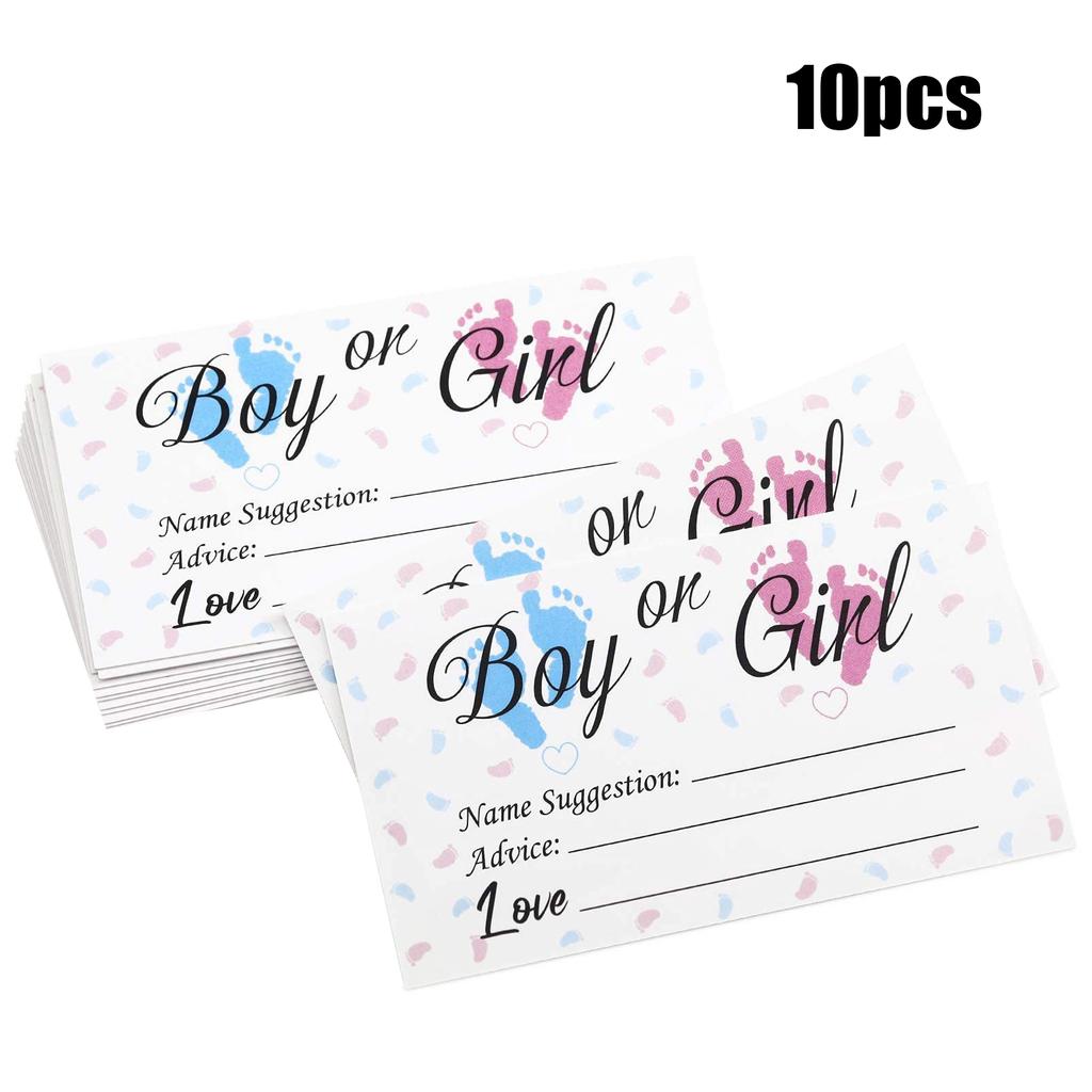 10Pcs Gender Reveal Voting Cards - Boy or Girl Prediction Game Cards for Baby Shower Party, Interactive Guess Baby Gender