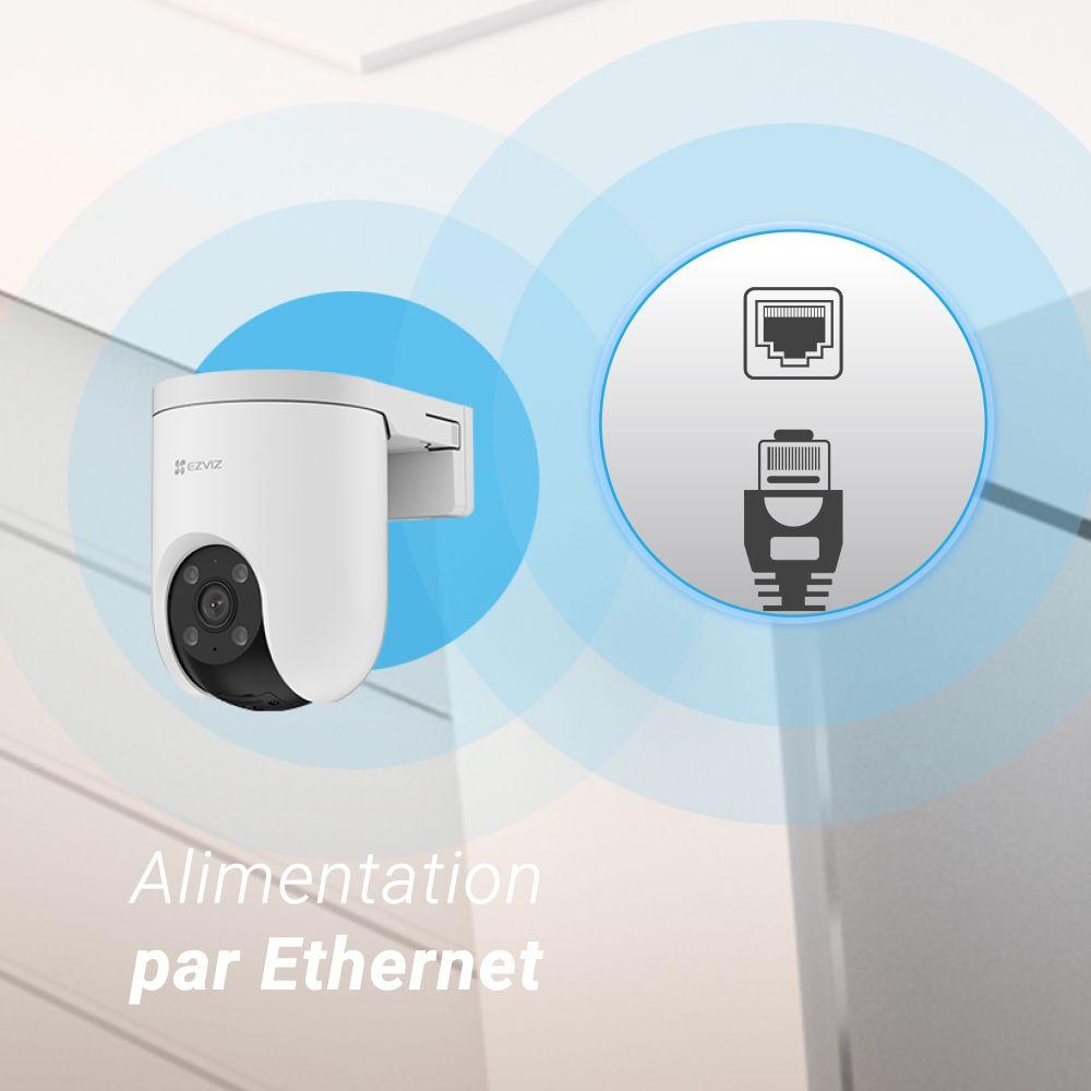 Caméra De Surveillance - Ezviz - H8C 3MP - Extérieur - Vision Nocturne - POE Motorisée - Alimentée Par Ethernet