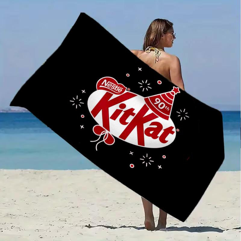 KitKat Beach Towel Microfiber Beach Towel Super Soft & Absorbent for Bath, Beach, Travel  Bath Time Accessory, Fan gifts