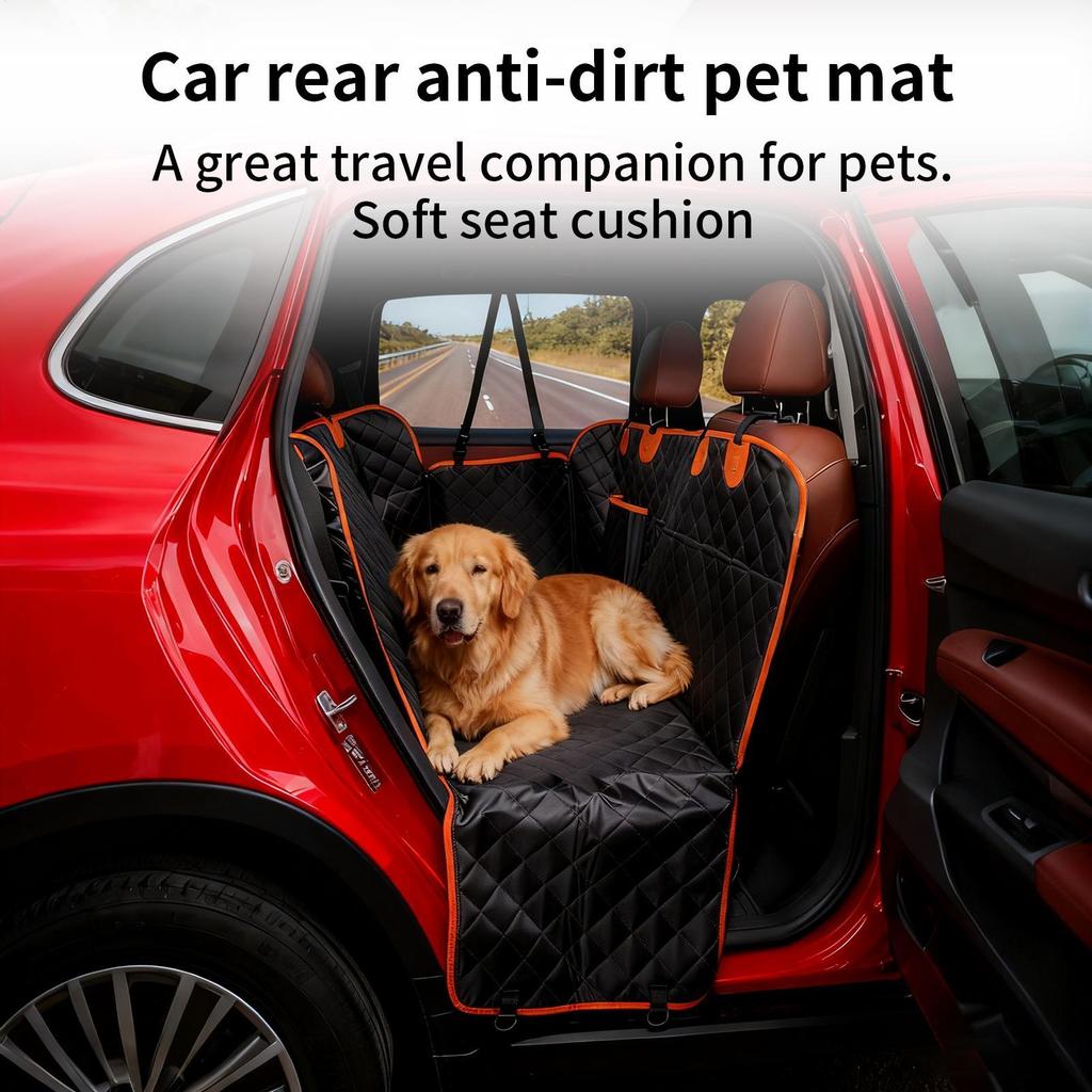 Extended Dog Car Seat Cover Car Bed Pet Backseat Cover Waterproof And Anti-Slip Pet Mat for Car SUV Truck Dog Products