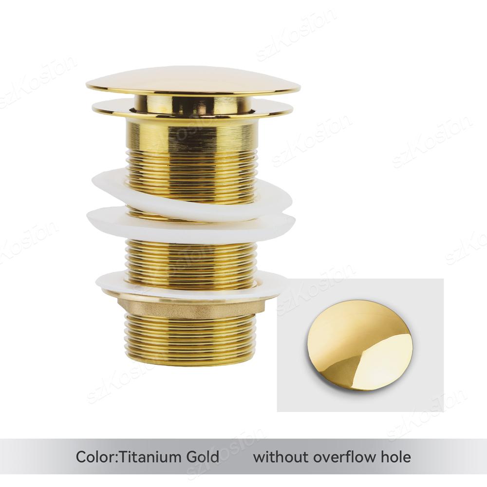Bathroom Basin Sink Sewer Pop Up Drain Filter Waste Stopper Bathroom Kitchen Faucet Accessories Brass Matt Black Gold