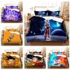 3D Cartoon Animation Digital Printing Bedding Quilt Cover Three-Piece Set