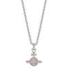 Mayfair Sphere Design Necklace Women Necklace Rhodium Light-Rose-Crystal 630203EF-02W190