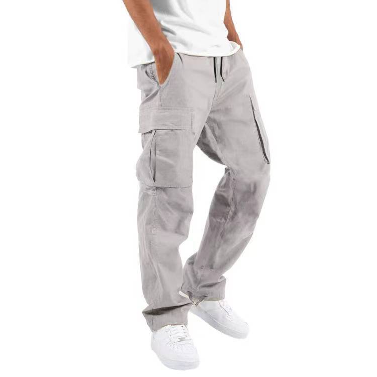 Sommer Neue Herren Arbeitshose Kordelzug Mehrfach-Taschen Freizeithose