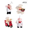 4PCS Cartoon Creative 3D Bread Chef Message Home Decor Fridge Magnet Refrigerator Decoration Gift For Kitchen Sticker Poster