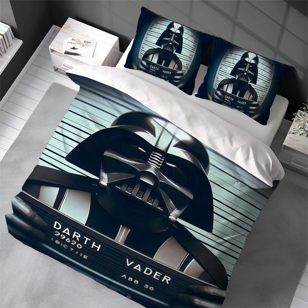 S-STAR W-WARS Funny Duvet Cover Set Home Style Bedding Soft Laundry Cotton Bed 3 Piece Set Student Dormitory Gift