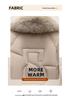 Women's Winter Down Cotton Jacket with Large Fur Collar - European & American Style, Short & Loose Padded Coat