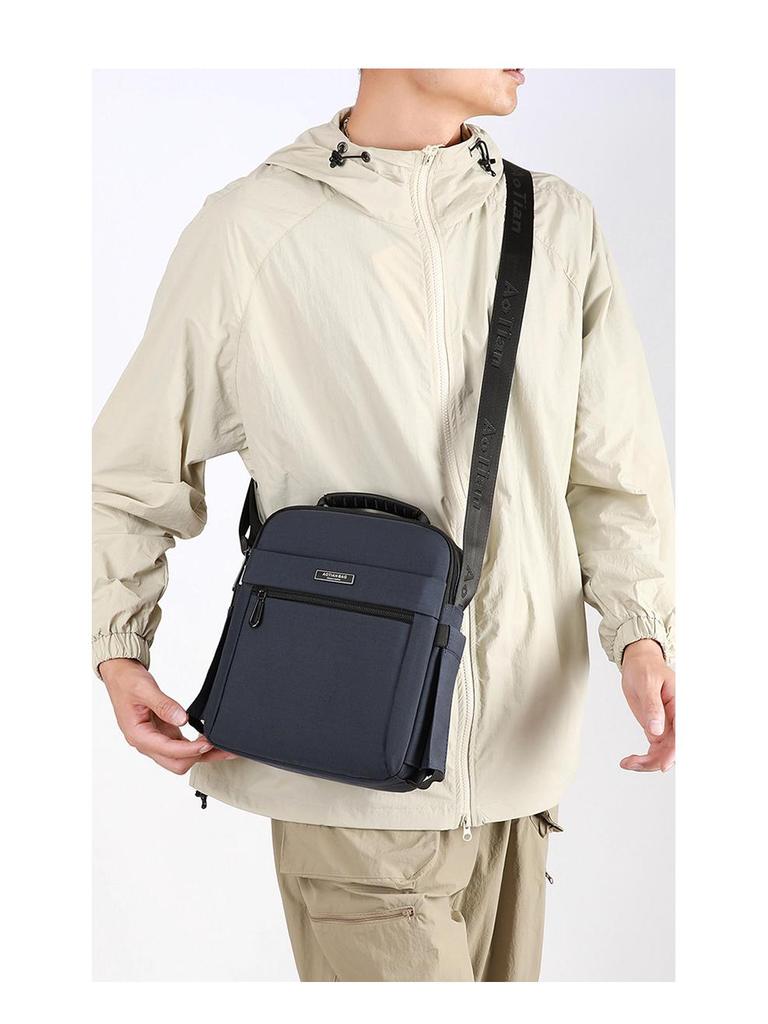 Men's Vertical Handbag - 2025 Autumn Business Casual Crossbody Bag, Lightweight & Simple Oxford Cloth Design