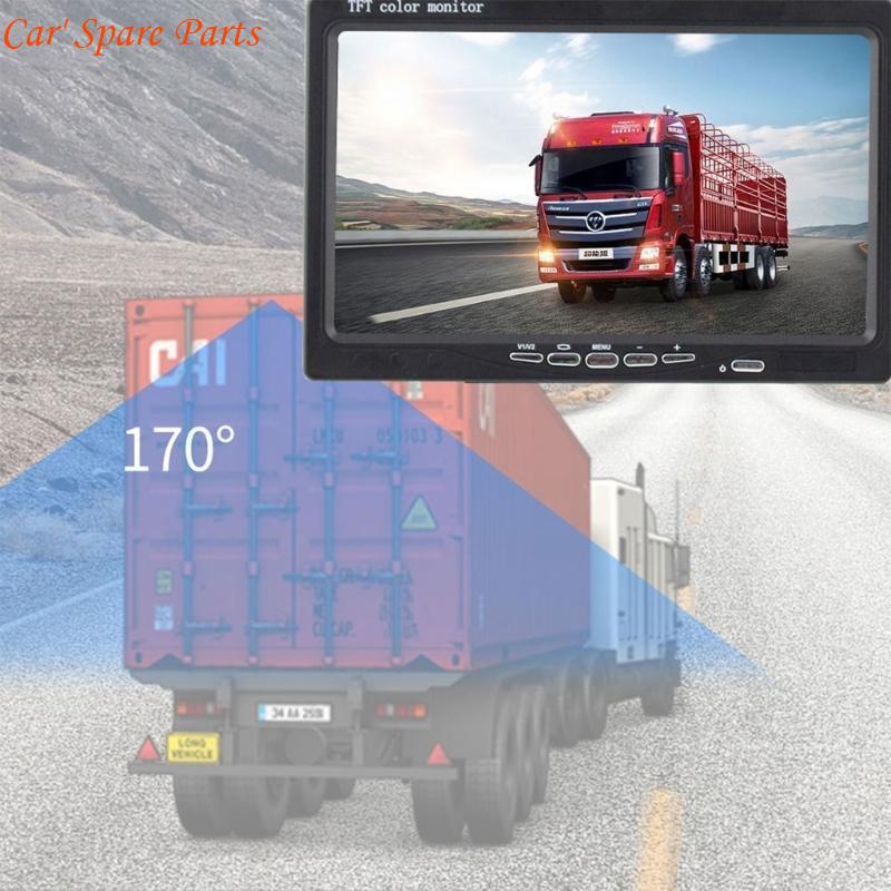 Y4UA 7 inch Wireless Parking Assistance Rear View Camera Truck Bus Trailer Excavator