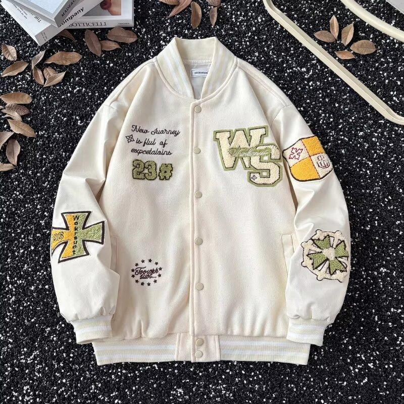 Autumn Jacket for Men, Loose Fit, Plus Size, Hong Kong Style, Casual Coat, Youth Baseball Jacket, Unique Design, Oversize Trend