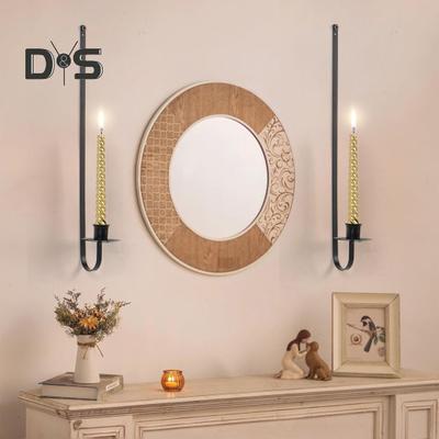 2 Stück Kerzenhalter aus Metall, Wanddekoration, Kerzenleuchter, moderne Wandhalterung, konische Kerzenhalter für Kamin, Wohnzimmer, Bauernhaus