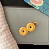 2Pcs Girl Hairpin Stable Grip No Damage Donut Shape Hair Clip 3D Texture Photogenic Side Bangs Hair Pins