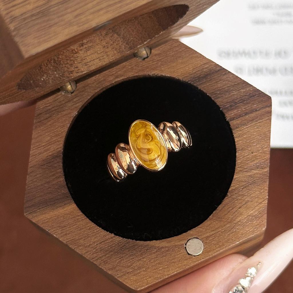 Xiaohongshu hot sale French new gradual change Doudou ring tiger eye stone autumn and winter must open