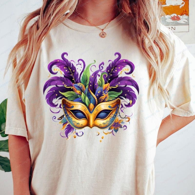 Mardi Gras Mask TShirt New Orleans Shirt Carnival Mask Shirt Mardi Gras Carnival TShirt Gift for Mardi Gras Graphic T Shirts