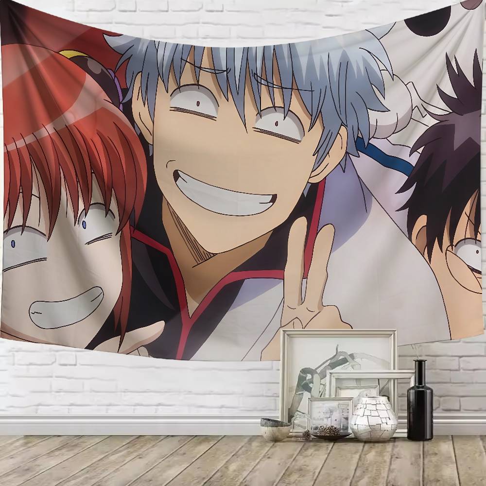 Large Cool GGintokiS Sakata Funny Popular Anime Popular Room Decoration Wall Tapestry Art Room Home Decor Wall Art Decor
