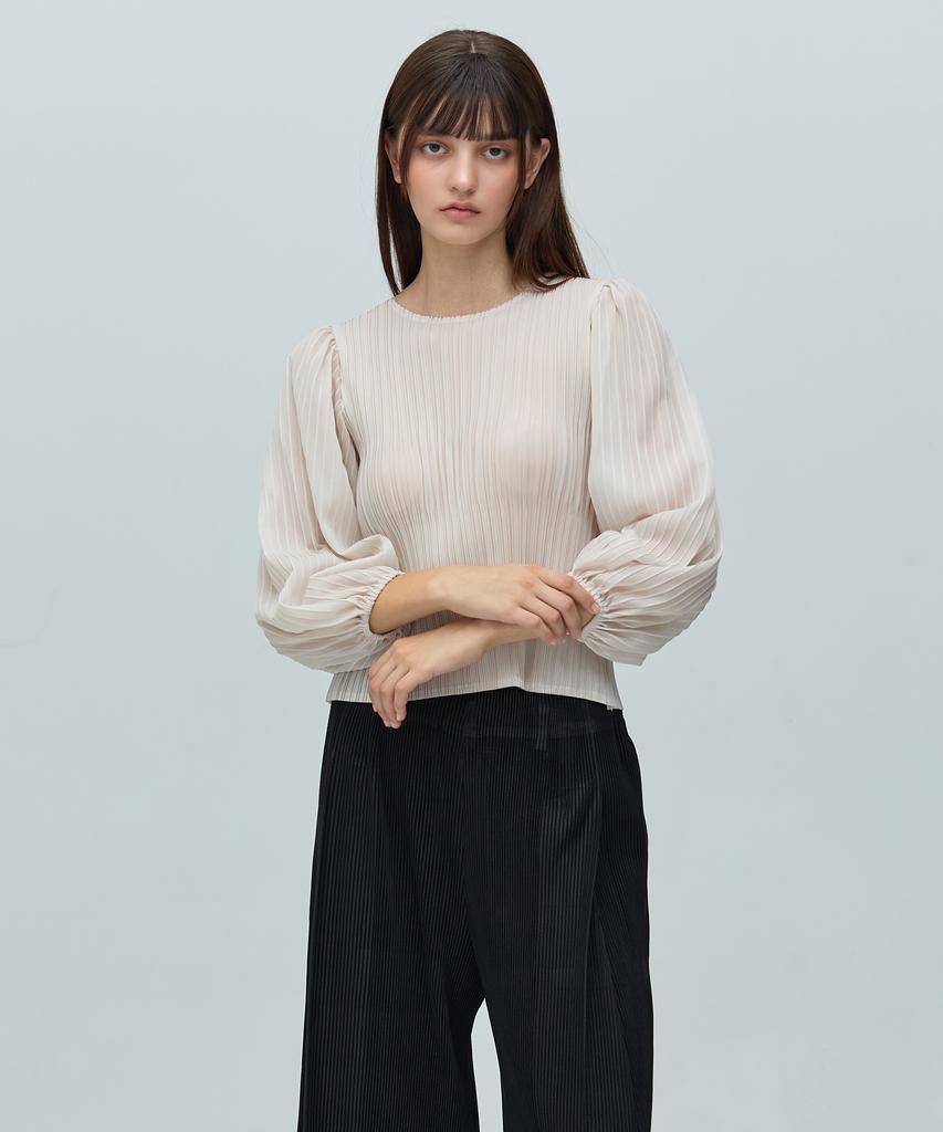 YOYOYOY Triple Pleated Puff Blouse 3 Colors