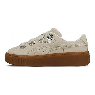 Wildleder Plateauschuhe Kuss Retro Lässig Schleife Niedrige Sneaker Damensneaker Weiß 366461-02